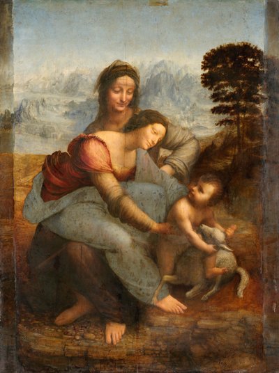 Maagd en Kind met Sint Anna door Leonardo da Vinci
